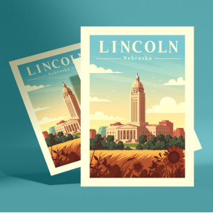 Carte Postale Lincoln vintage Nebraska