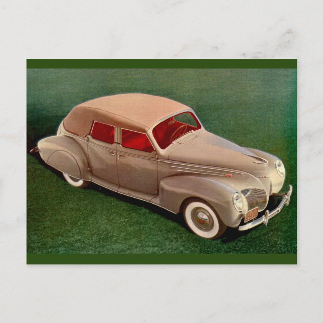 Carte Postale Lincoln Zephyr 1939 (Devant)