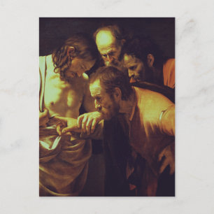 Carte Postale L'Incrédulité de saint Thomas par Le Caravage