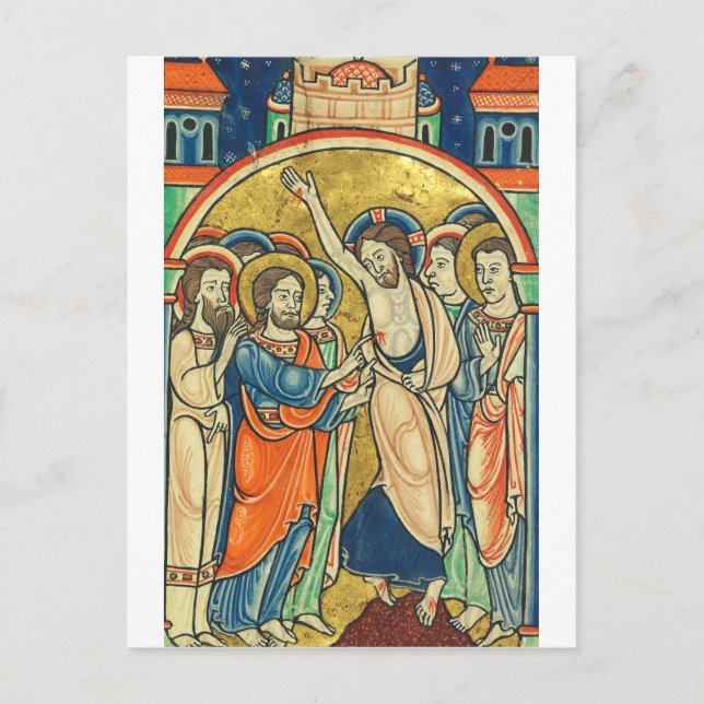 Carte Postale L'incrédulité de St Thomas de Psalter (Devant)