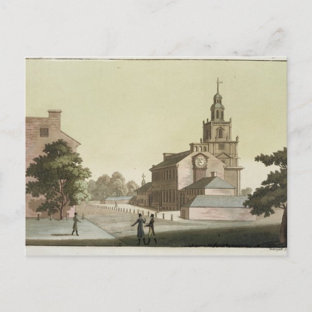 Carte Postale L'indépendance Hall, Philadelphie, Pennsylvanie, (Devant)