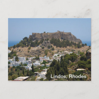 Carte Postale Lindos, Rhodes