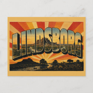 Carte Postale Lindsborg Kansas Grès Butte Prairie Art