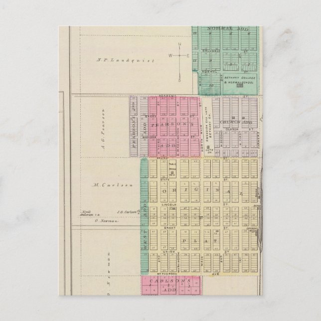 Carte Postale Lindsborg, King City, Roxbury, Kansas (Devant)