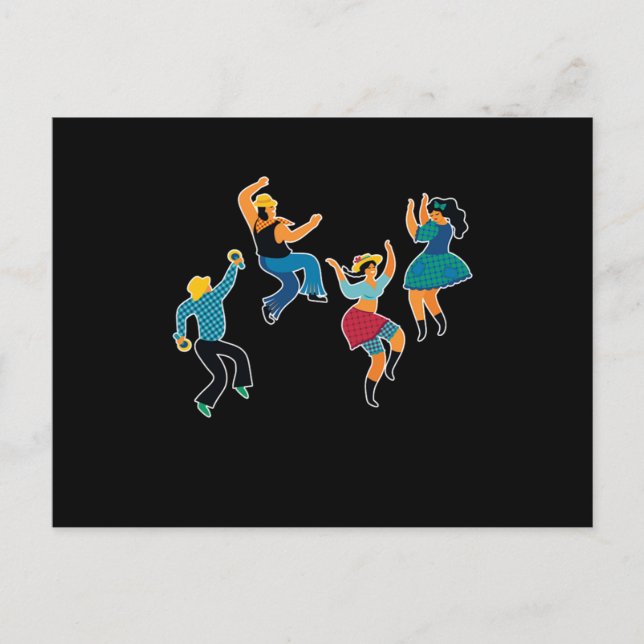 Carte Postale Line Dance Line Dancers Line Dancing Country Gift (Devant)
