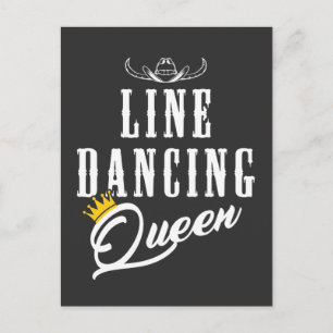 Carte Postale Line Dancing Queen Cowgirl Line Dance Femme