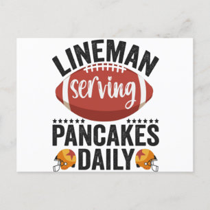 Carte Postale Lineman Servage Pancakes Daily Funny Football Cade