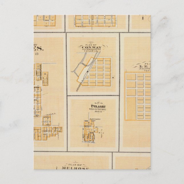 Carte Postale Lineville, Derby, Glidden, Ames, Conway (Devant)