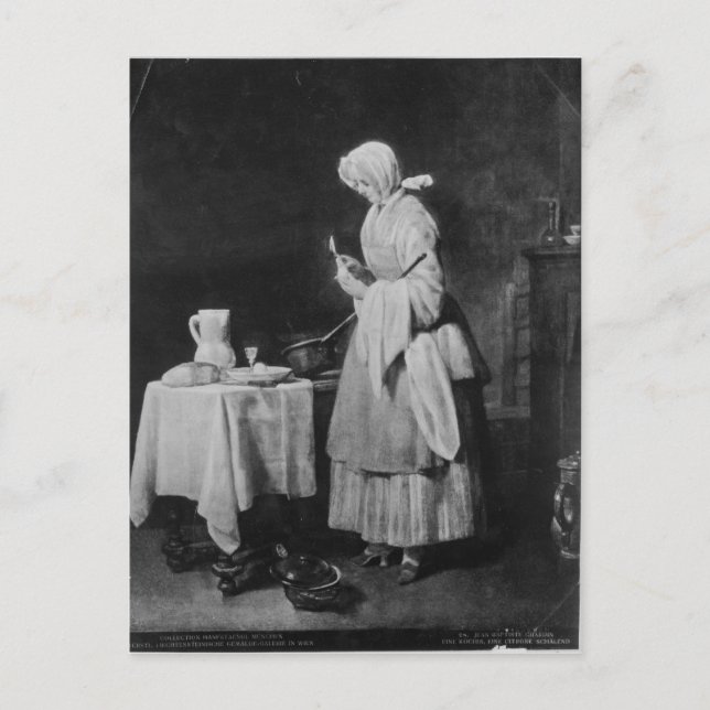 Carte Postale L'infirmière attentive, vers 1738 (Devant)