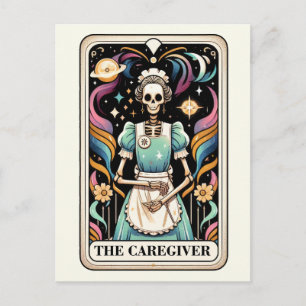 Carte Postale L'infirmière gothique rétro tarot de l'aidant natu