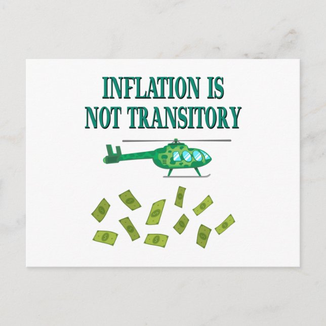 Carte Postale L'inflation n'est pas transitoire (Devant)