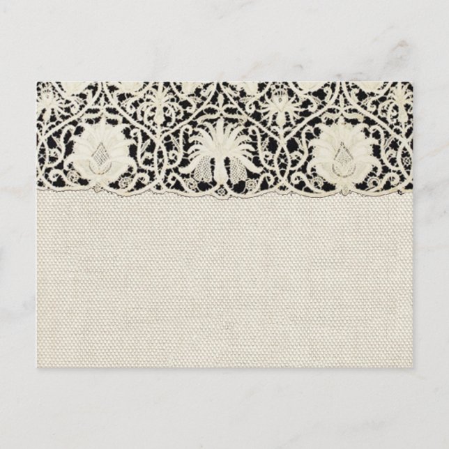 Carte Postale Linge de dentelle mariage blanc classique jolie (Devant)