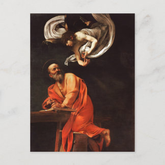 Carte Postale L'inspiration de Saint Matthieu, Caravaggio