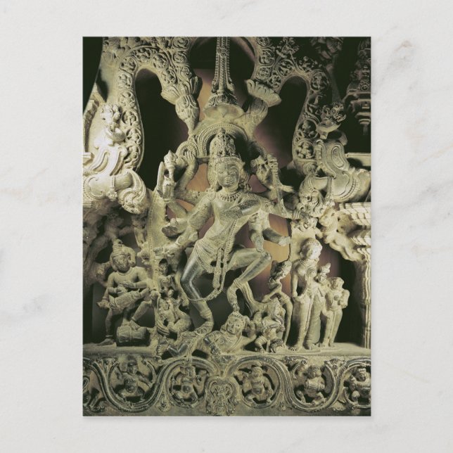 Carte Postale Lintel avec Shiva Nataraja, dynastie Kakatiya (Devant)