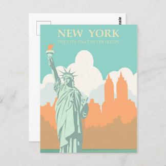 Carte Postale L'intemporel New York : Statue de la Liberté dans