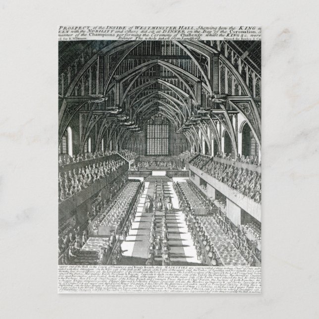Carte Postale L'intérieur du Westminster Hall (Devant)