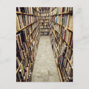 Carte Postale L'intérieur d'une librairie d'occasion Suède.