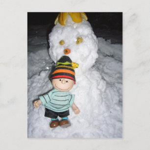 Carte Postale linus et neige