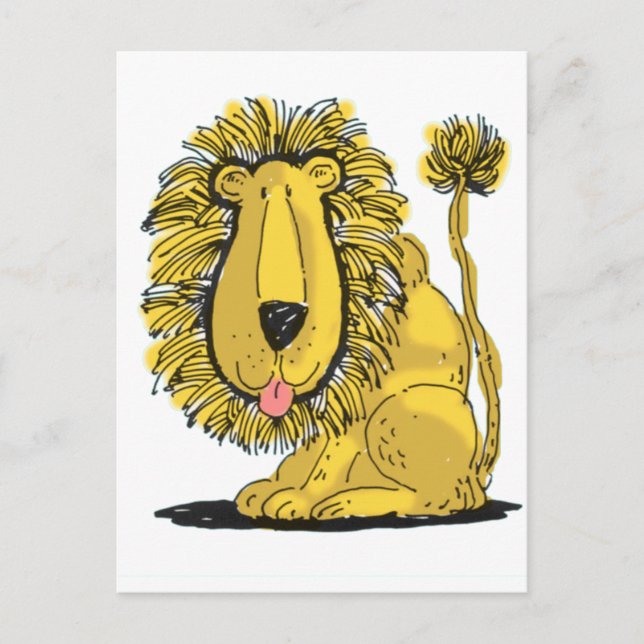 Carte Postale Lion amical (Devant)