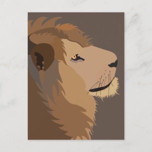 Carte Postale Lion Animal Wildlife Big Cat