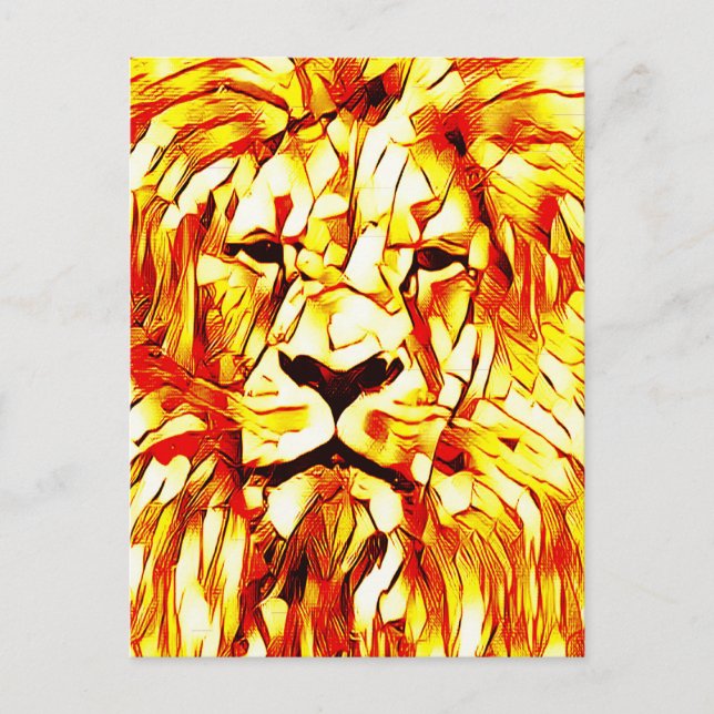 Carte postale Lion Art (Devant)