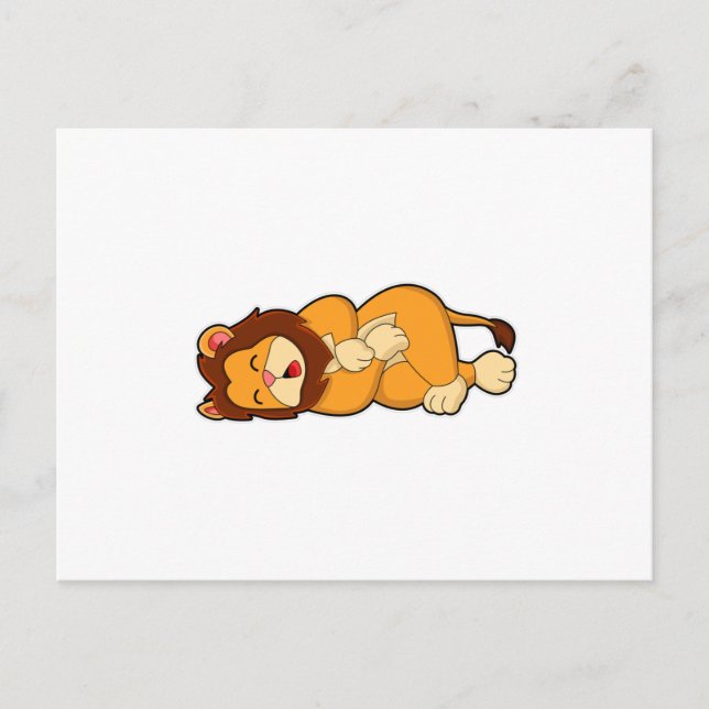 Carte Postale Lion au sommeil (Devant)