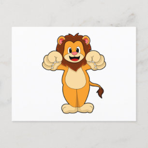 Carte Postale Lion avec grandes griffes
