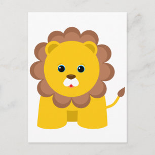 Carte Postale Lion bébé mignon