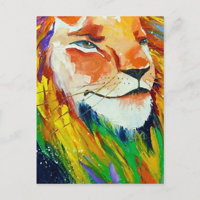 Carte Postale Lion brillant (Devant)