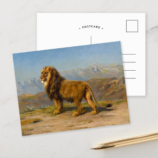 Carte Postale Lion dans un paysage montagneux | Rosa Bonheur