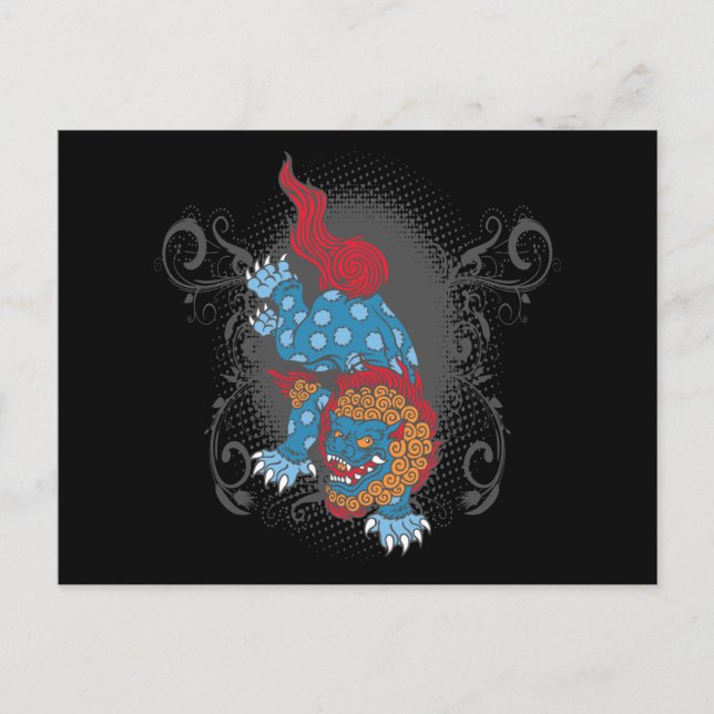 Carte Postale Lion de Bouddha (Devant)