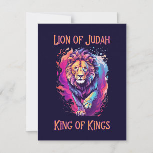 Carte Postale Lion de Juda foi chrétienne Jésus Don