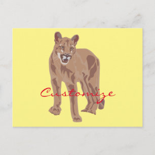 Carte Postale Lion de la montagne Cougar Puma Thunder_Cove