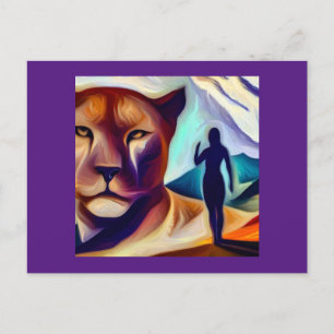 Carte Postale Lion de montagne animal Spirit (1)