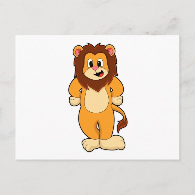 Carte Postale Lion debout (Devant)
