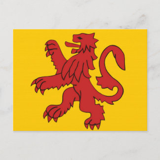 Carte Postale Lion écossais rouge.
