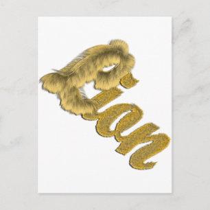 Carte Postale Lion - Furry Text