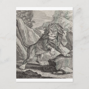 Carte Postale Lion mâle dans le parc national du Serengeti, Tanz