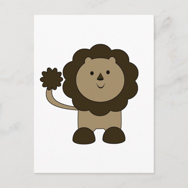 Carte Postale Lion mignon (Devant)