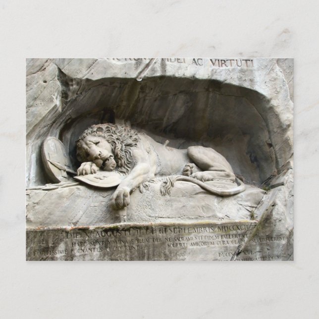 Carte Postale Lion Monument, Lucerne (Devant)