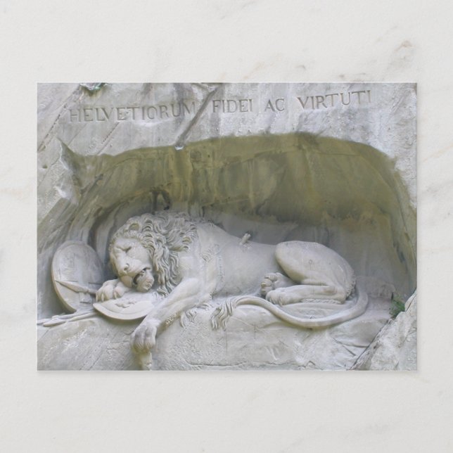 Carte postale Lion Monument Lucerne (Devant)