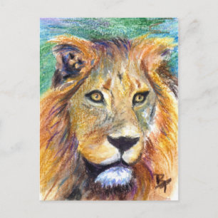 Carte postale Lion Portrait ACEO