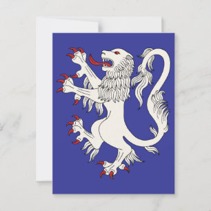 Carte Postale Lion Rampant Argent