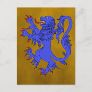 Carte Postale Lion Rampant Azure