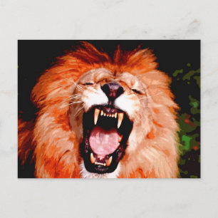 Carte Postale Lion Roaring