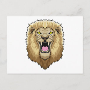 Carte Postale Lion rugissant
