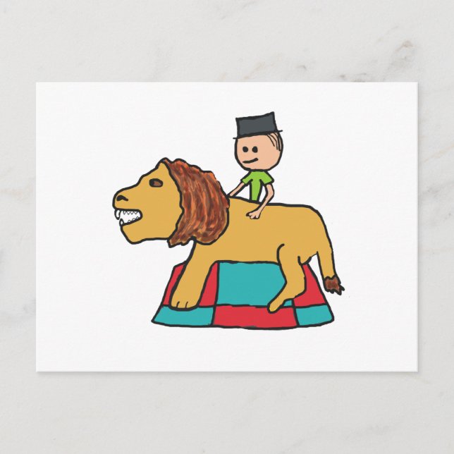 Carte Postale Lion Taming (Devant)