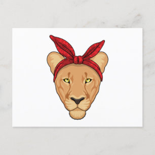 Carte Postale Lionne au bandana