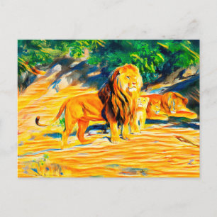 Carte Postale Lions