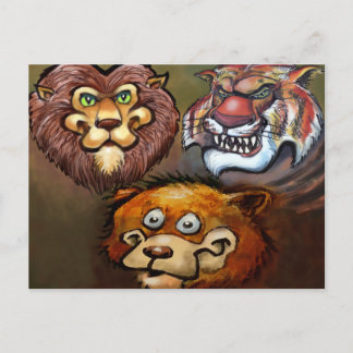 Carte Postale Lions et Tigres et Ours Oh My!